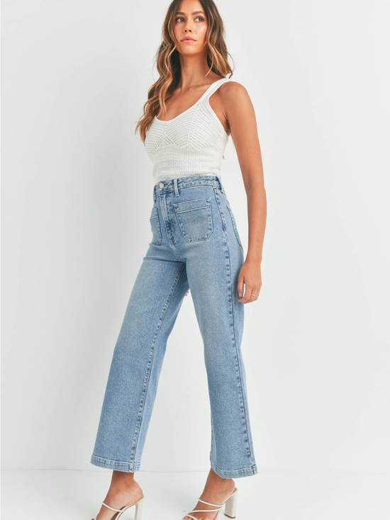 Just Black Denim - Just Black Light Blue High-Rise Wide-Leg Jeans